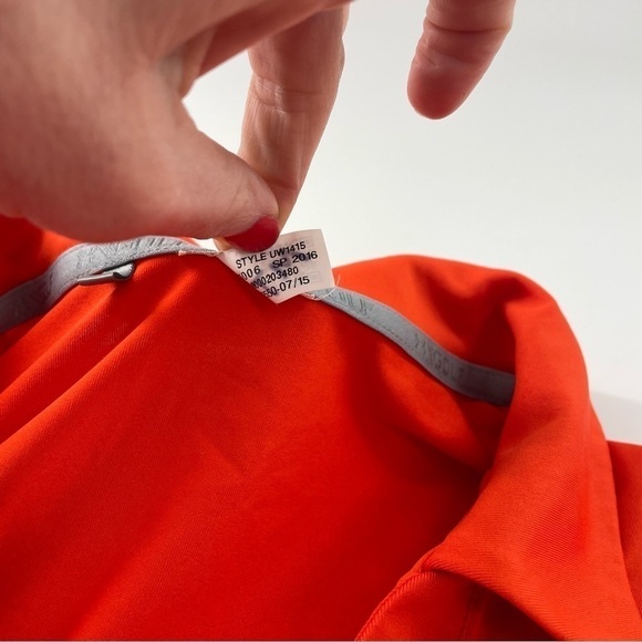 Under Armour Women's SS Orange Auburn Tigers Solid  Golf Polo Loose Heat Gear - Picture 6 of 10